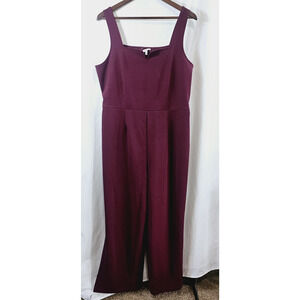 Maurices Size L Burgundy Jumpsuit